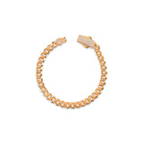 Solid Gold Miami Cuban Bracelet with Diamond Clasp – 7mm