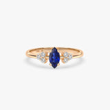 Sapphire Marquise Lab Grown Diamond Ring
