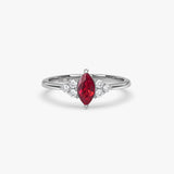 Marquise Ruby Ring in Gold