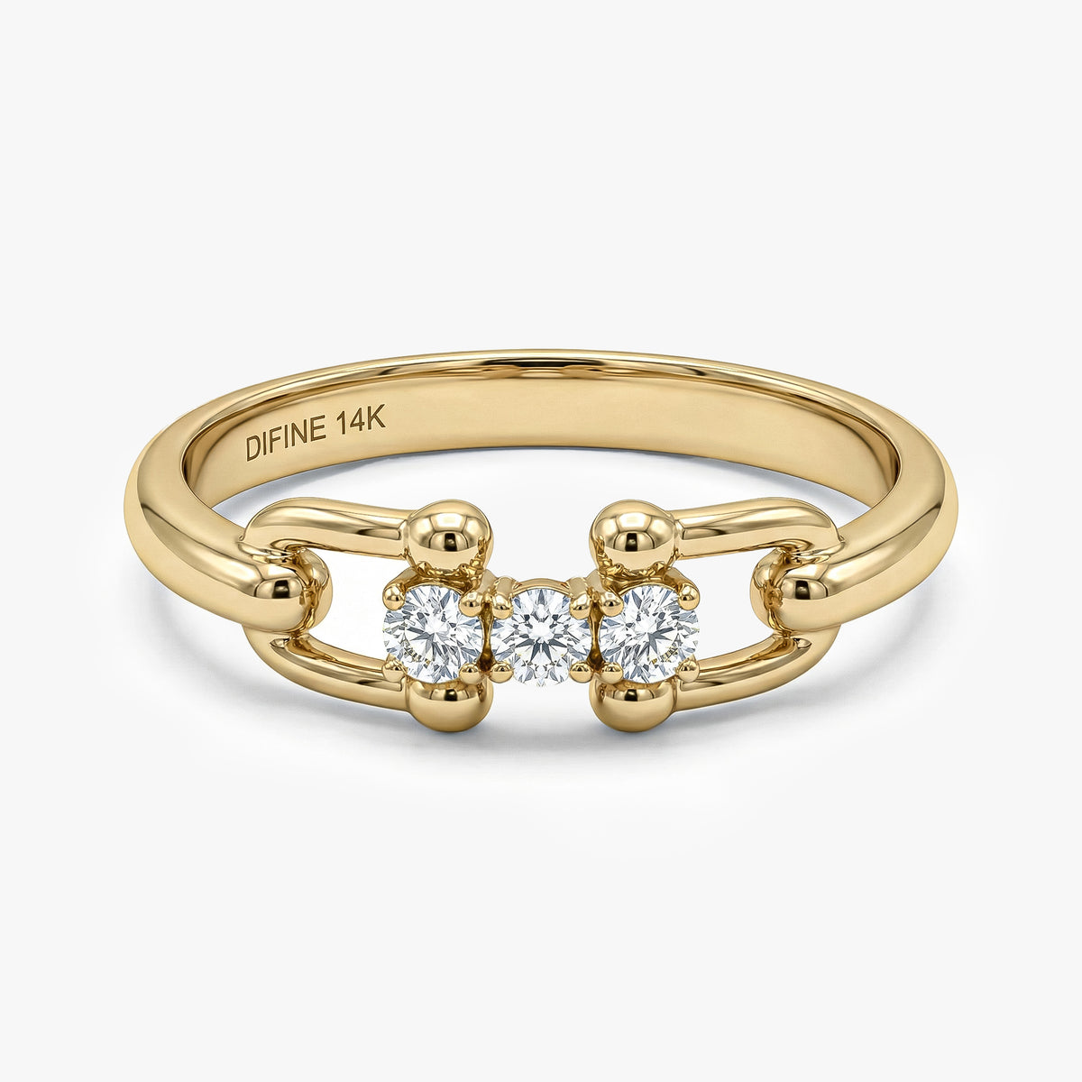 Gold Chain Diamond Ring