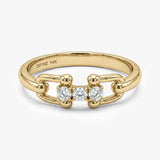 Gold Chain Diamond Ring