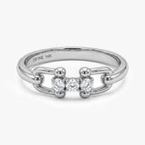 Gold Chain Diamond Ring