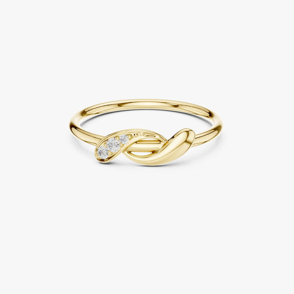 Gold Twisted Infinity Ring