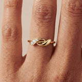 Gold Twisted Infinity Ring