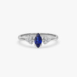 Sapphire Marquise Lab Grown Diamond Ring