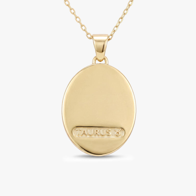 Taurus Zodiac Diamond Gold Necklace