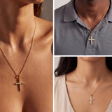 Gold Lab Grown Diamond Cross Pendant