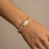 Solid Gold Pavé Miami Cuban Bracelet with Diamond Clasp – 11mm