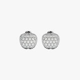 Gold Apple Diamond Stud Earrings
