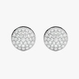 Gold Diamond Dome Stud Earrings