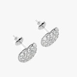 Gold Apple Diamond Stud Earrings
