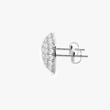 Gold Diamond Dome Stud Earrings