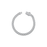 Solid Gold Pavé Miami Cuban Bracelet with Diamond Clasp – 7mm