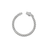 Solid Gold Miami Cuban Bracelet with Diamond Clasp – 7mm