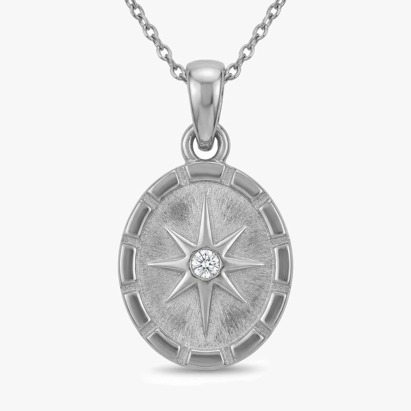 Gold Pole Star Pendant Necklace
