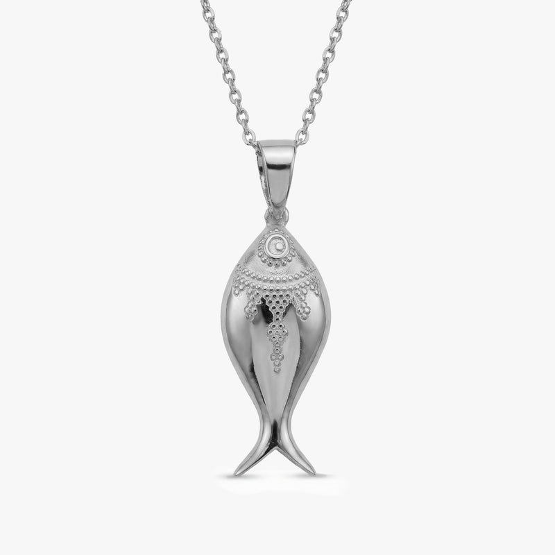 Gold Fish Pendant Necklace