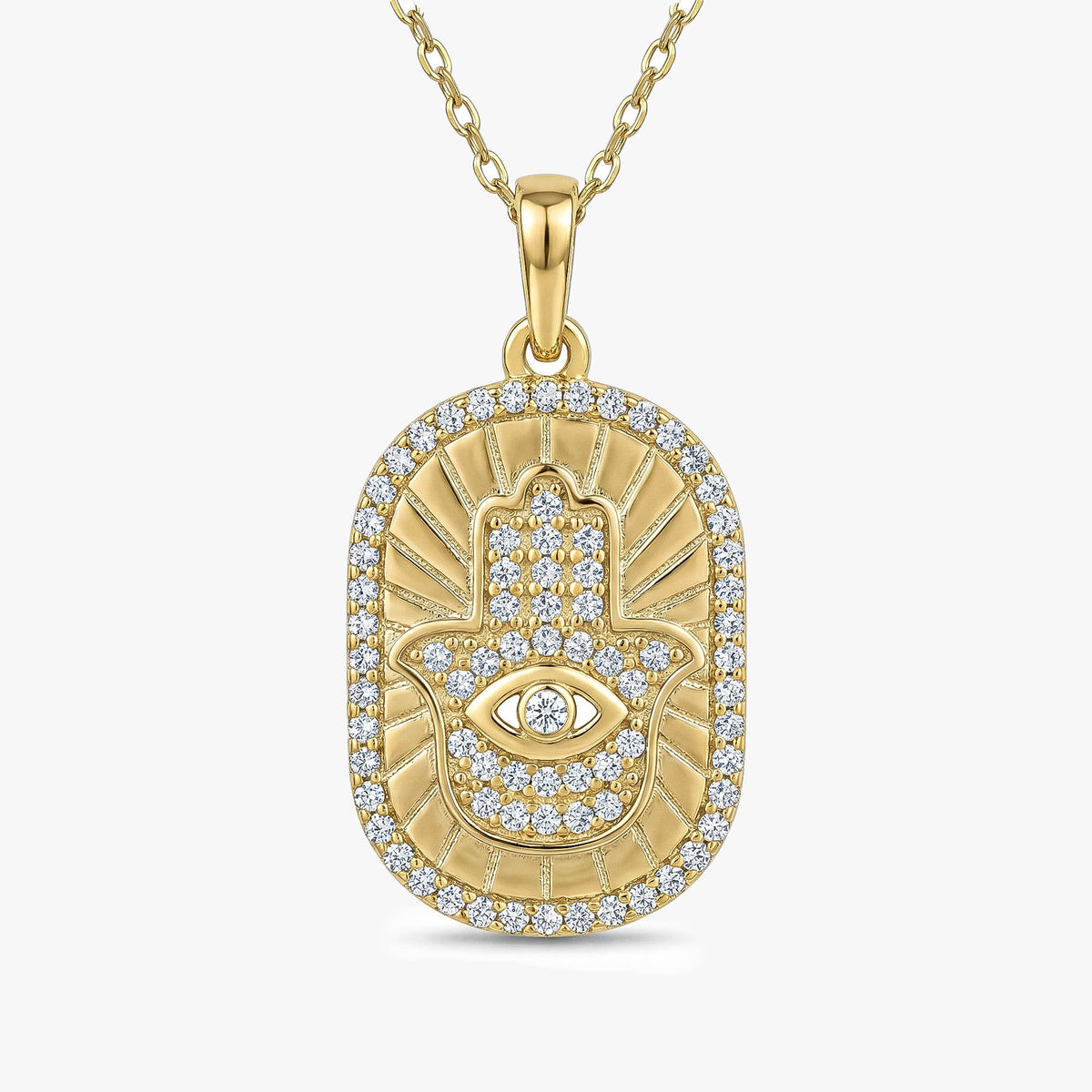Gold Hamsa Hand Necklace