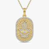 Gold Hamsa Hand Necklace