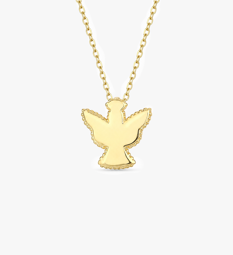 Dainty Angel Necklace in Gold