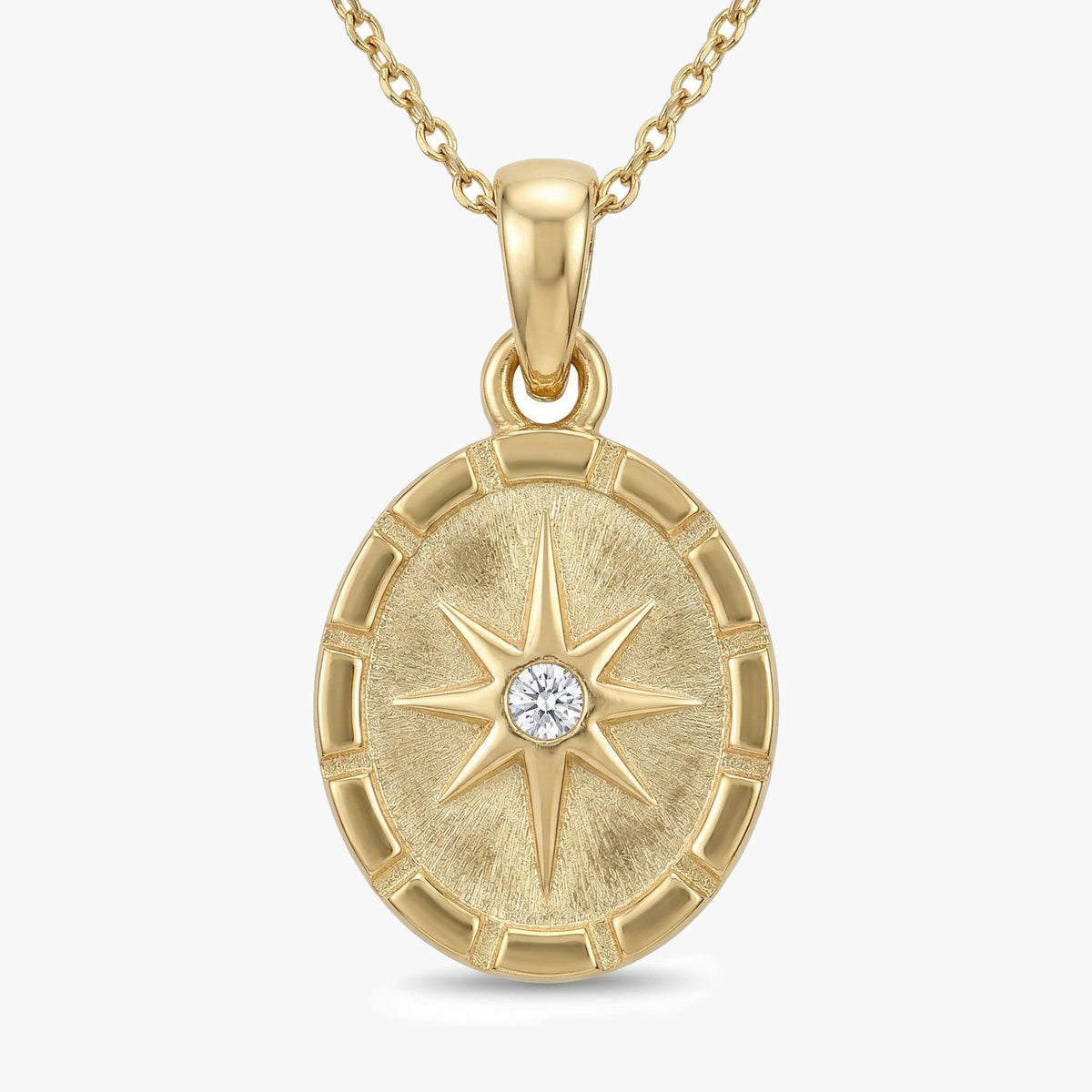 Gold Pole Star Pendant Necklace