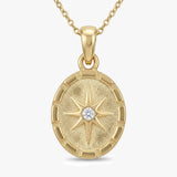 Gold Pole Star Pendant Necklace