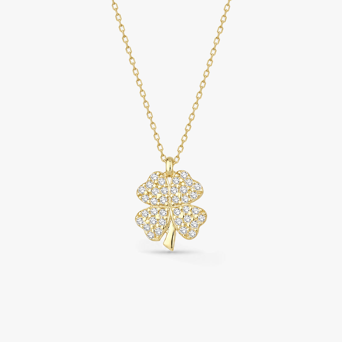 Four Leaf Clover Necklace in Gold