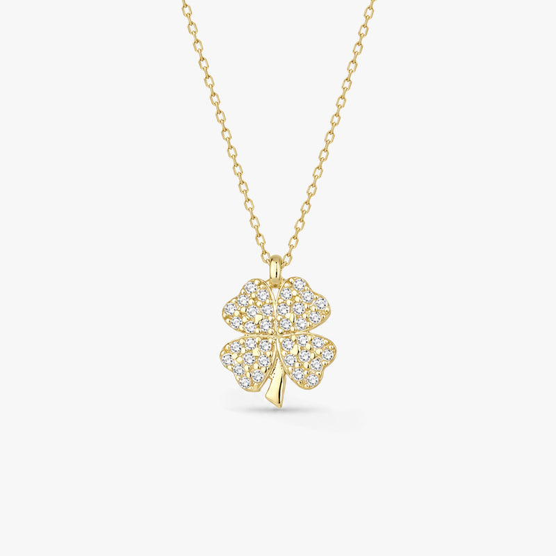 Four Leaf Clover Necklace in Gold