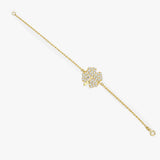 Diamond Four Leaf Clover Bracelet