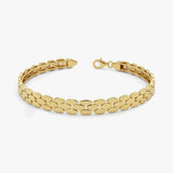 Gold Flat Oval Link Bracelet