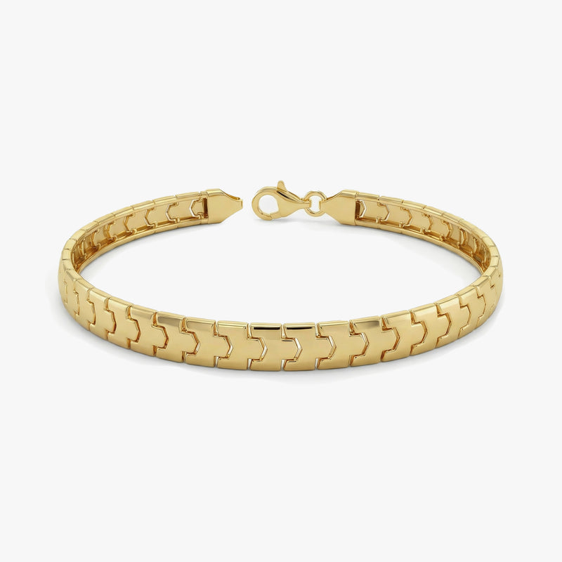 Gold Geometric Link Bracelet