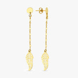 Gold Leaf Dangle Earrings