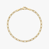 Solid Gold Paperclip Bracelet