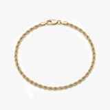 Solid Gold Rope Chain Bracelet