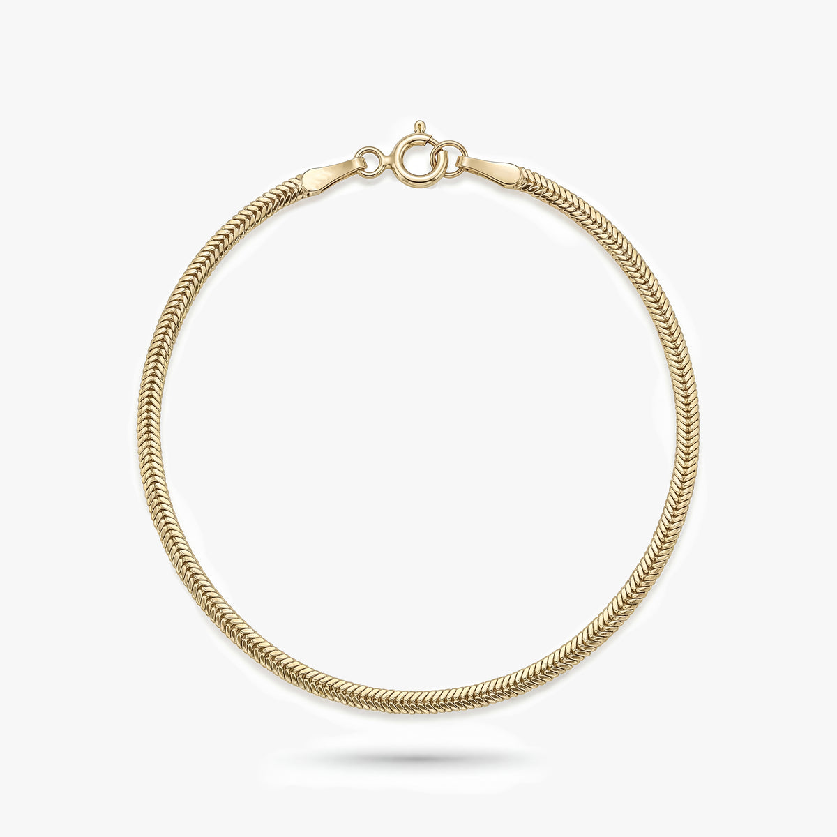 Solid Gold Snake Chain Bracelet 2.6 mm