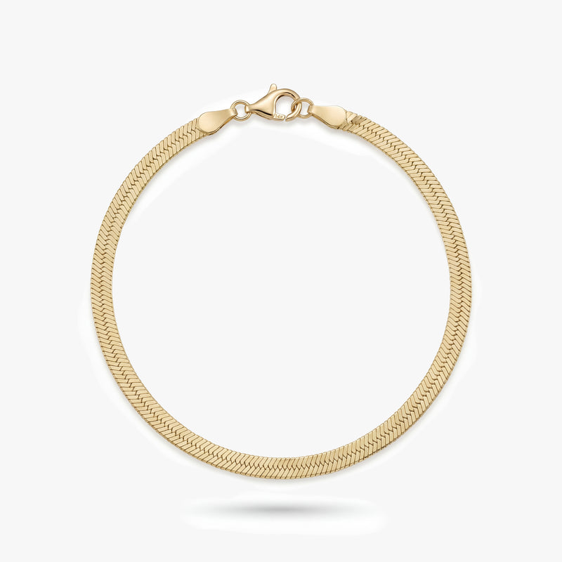 Gold Herringbone Bracelet
