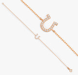 Diamond Horseshoe Bracelet in Gold