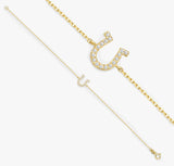 Diamond Horseshoe Bracelet in Gold