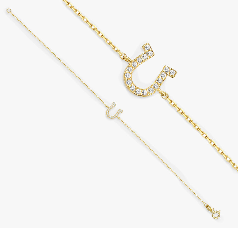 Diamond Horseshoe Bracelet in Gold