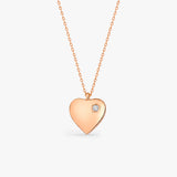 Diamond Heart Necklace in Gold