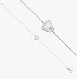 Gold Heart Bracelet with Diamond