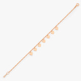 Gold Dainty Heart Charm Bracelet