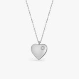 Diamond Heart Necklace in Gold
