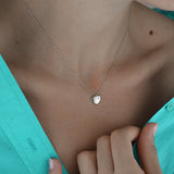 Diamond Heart Necklace in Gold