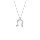 Diamond Horseshoe Necklace in Gold