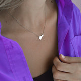 Double Heart Necklace in Gold