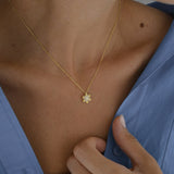 Gold Snowflake Necklace