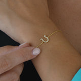Diamond Horseshoe Bracelet in Gold