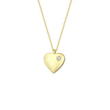 Diamond Heart Necklace in Gold