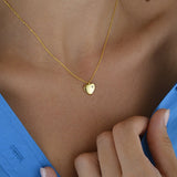 Diamond Heart Necklace in Gold