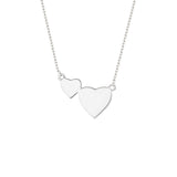 Double Heart Necklace in Gold